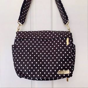 jujube better be messenger polka dot diaper bag